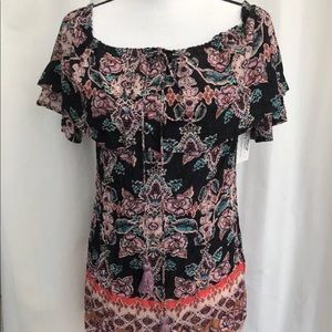 Living Doll LA Boho top mini dress XS